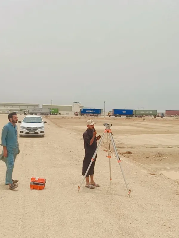 Level survey at site