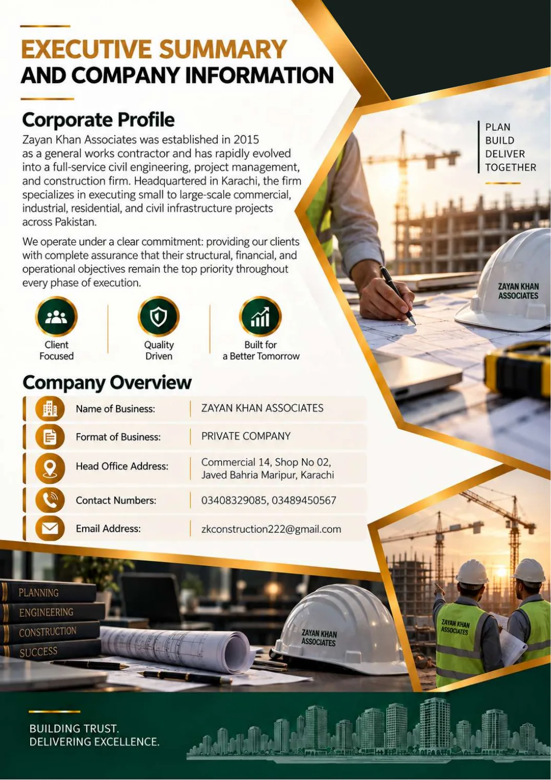 Company profile, page 5: Executive Summary & Company Information