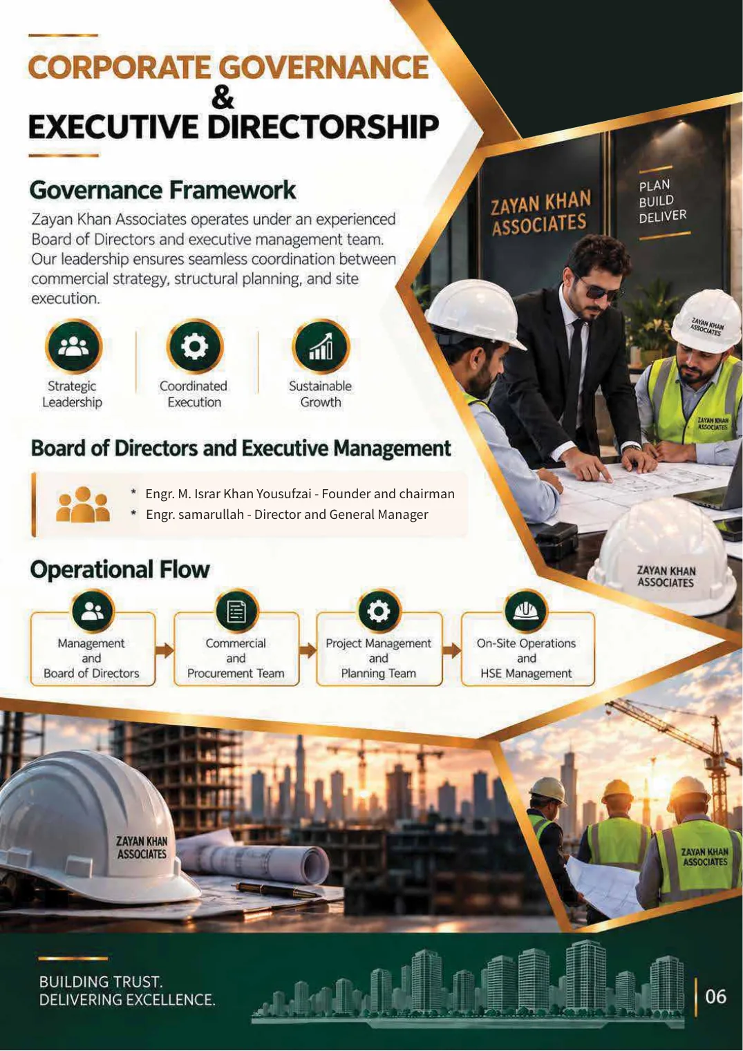 Company profile, page 8: Corporate Governance & Executive Directorship